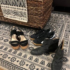 Black Shoe Bundle! 3 pairs 9 and 9.5